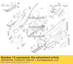 rh mat van Piaggio Group, met onderdeel nummer 1B006499, bestel je hier online: