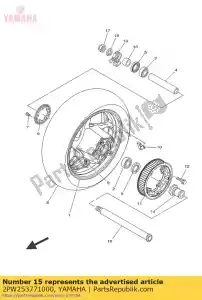 yamaha 2PW253771000 collar, rueda - Lado inferior