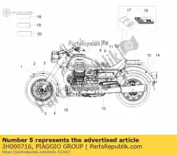 Qui puoi ordinare decalcomanie parafango anteriore sinistro da Piaggio Group , con numero parte 2H000716: