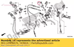 bout, hefboomscharnier (nshf) van Honda, met onderdeel nummer 90112MEB670, bestel je hier online: