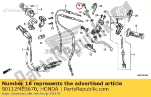 honda 90112MEB670 perno, pivote de palanca (nshf) - Lado inferior