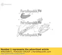 AP8258831, Piaggio Group, Carenagem frontal. azul aprilia  sr zd4te 50 2000 2001 2002 2003 2004 2016 2017 2018 2019, Novo