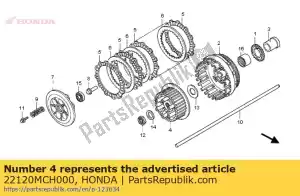 honda 22120MCH000 comp. central, embreagem - Lado inferior