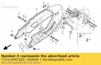 77211MAT300, Honda, almofada, capuz do assento honda cbr 1100 1997 1998, Novo