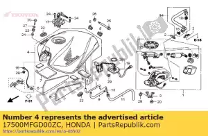 Honda 17500MFGD00ZC juego de tanques, tipo de combustible (wl) * - Lado inferior
