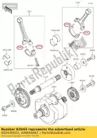 920430033, Kawasaki, pin, 3x8,5 kx125-m1 kawasaki  kx vn vulcan 125 250 900 1700 2000 2003 2004 2005 2006 2007 2008 2009 2010 2011 2012 2013 2014 2015 2016 2017 2018 2019 2020 2021, Nieuw