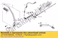 24705KN8000, Honda, caoutchouc, changement de pédale honda xbr  s xbr500 xbr500s 500 , Nouveau