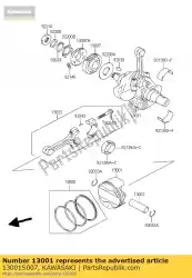 Aquí puede pedir motor de pistón lv1000-a1h de Kawasaki , con el número de pieza 13001S007: