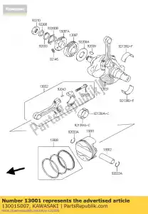 kawasaki 13001S007 motor de pistón lv1000-a1h - Lado inferior