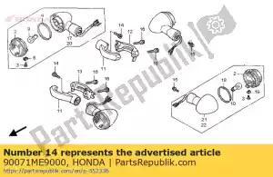 Honda 90071ME9000 boulon, douille, 6x15 - La partie au fond