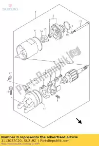 Suzuki 3113032C20 spazzola sotto assy - Il fondo