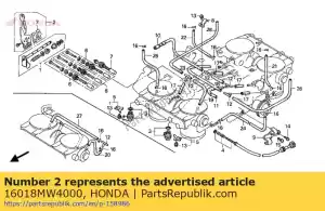 Honda 16018MW4000 juego de palanca, estrangulador - Lado inferior