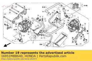 honda 16951MBB640 tubo a, carburante - Il fondo