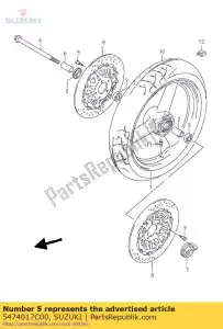 Suzuki 5474017C00 przek?adka, piasta fr - Dół