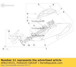 Aprilia AP8219531, Schroef, OEM: Aprilia AP8219531