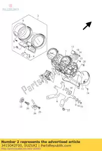 suzuki 3415042F00 caja superior - Lado inferior