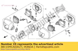 spiegel ass., r. Terug * pb356m * (pb356m nova blauw metallic) van Honda, met onderdeel nummer 88110MCAE00ZT, bestel je hier online:
