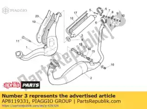 Piaggio Group AP8119331 silencieux - Côté gauche
