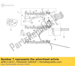 Aprilia AP8113637, Perno en u de la palanca de freno, OEM: Aprilia AP8113637