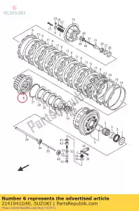 Suzuki 2141041G40 buje, funda de embrague - Lado inferior