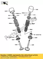 120051016, Kawasaki, soupape d'échappement zx1100-a1 kawasaki gpz 1100 1985, Nouveau