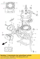 1111127C35, Suzuki, cabeça, cilindro suzuki rm  rm125 125 , Novo