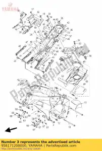 yamaha 958171208000 bullone, flangia - Il fondo