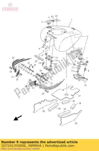 yamaha 1D72413Y0000 soporte, racor tanque - Lado inferior