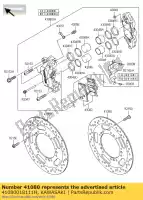 41080018111H, Kawasaki, disco, fr, preto vn1700bbf kawasaki vn vulcan 1700 2011 2012 2013 2014 2015 2016, Novo