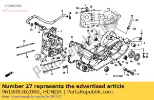 Honda 961006302000 roulement, bille radiale, 630 - La partie au fond