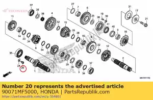 honda 90071MF5000 parafuso, soquete de flange, 6x14 - Lado inferior