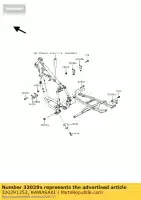 320291353, Kawasaki, beugel-motor, links kl250-d2 kawasaki klr 250 1985 1986 1987 1988 1989 1990 1991 1992 1994, Nieuw