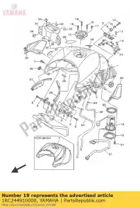 yamaha 1RC244910000 suporte, bomba de combustível - Lado inferior