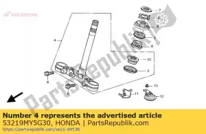 Honda 53219MY5G30 haste sub assy., direção - Lado inferior