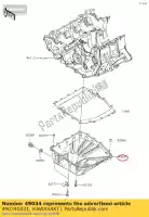 490340031, Kawasaki, pan-olie zx600r9f kawasaki  zx 600 636 2009 2010 2011 2012 2013 2014 2015 2016 2017 2018 2019 2021, Nieuw