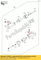 920011522, Kawasaki, perno, negro, 10x47 z550-h1 kawasaki  ninja z zl 300 1000 1987 1988 2013 2014 2015 2016 2017 2018, Nuevo