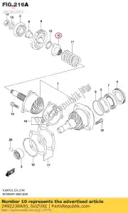 Suzuki 2492238A00 dog,output cam - Bottom side