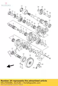 Suzuki 0912506086 schroef - Onderkant