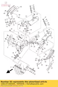 yamaha 1KB147180000 protector, silenciador 1 - Lado inferior