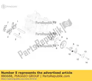 Piaggio Group 880688 placa de árbol de levas - Lado inferior
