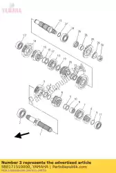 Aquí puede pedir engranaje, quinto piñón de Yamaha , con el número de pieza 5BE171510000: