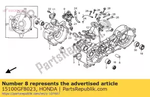 Honda 15100GF8023 pump assy.,oil - Bottom side
