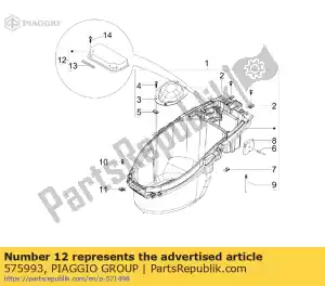 Piaggio Group 575993 klep - Onderkant