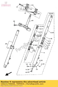 Yamaha 1AE231700000 cilinder comp., voorvork - Onderkant