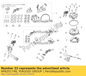 aprilia AP8201748 washer - Bottom side