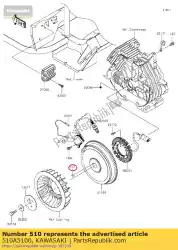 Here you can order the woodruff key from Kawasaki, with part number 510A5100: