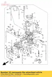 yamaha 5TA149432700 jet, saj (# 100) - Lado inferior