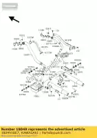 180491887, Kawasaki, pipe-exhaust,fr vn1500-d1 kawasaki vn 1500 1996 1997 1998 1999, New