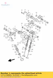 Suzuki 1271138B00 árvore de cames, frente - Lado inferior