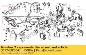 Honda 30774MFE641 cordy assy., r. rr. alto - Il fondo